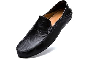 Mocassins Homme En Daim Véritable - Penny Loafers Confort Conduite, Semelle Caoutchouc Douce, Décontracté