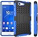 Produktbild Nnopbeclik Sony Xperia Z3 Compact /Z3 Mini Hülle, Dual Layer Rugged Armor stoßfest Handy Schutzhülle Silikon Tasche für Sony Xperia Z3 Compact /Z3 Mini - Blau + 1x Display Schutzfolie Folie