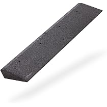 Bepco Stoeprand Oprijplaat – Rubber, 50x25x10 Cm, Dubbelzijdige Afschuining, Inclusief Sluitringen, Max. 7 Ton Per Wiel