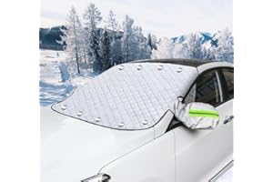 ASANDH Windshield Magnetic Snow Cover, Protective Windshield Cover, Outdoor Snow, Frost and Sun Protection,Comes with 9 Magnetic (157 * 126cm)