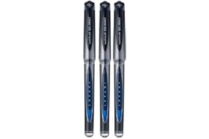 UNI-BALL Uni Ball Capuchon Bleu (UM-153S) en gel Impact Stylo roller Stylos à bille pointe 1 mm Large pointe 0,6 mm Ligne Largeur d'encre (Lot de 3)