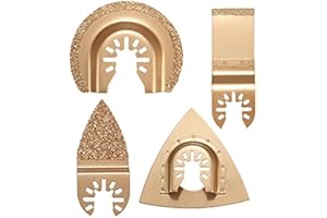 HONFITAT Las Cuchillas De La Lechada Del Carburo 4Pcs Fijaron Las Hojas De Sierra Multitool Oscilantes Para Dewalt Stanley Black Decker Bosc