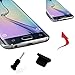Produktbild 4 X Profi Staubschutz Stöpsel für - Samsung Galaxy S7 Edge - Micro-USB Anschluss / Kopfhörereingang - 4 x Schwarz