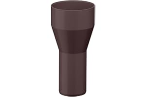 INEFA Riduttore Pluviale PVC 100/75mm Marrone scuro Raccordo Facile per Pioggia