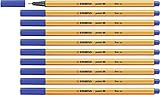 Fineliner - STABILO point 88 - 10er Pack - blau - 