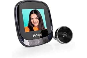 Mirilla Digital AYR Lite 9001. Grabación de imágenes. Batería Interna Recargable. Acabado Negro/Cromo.