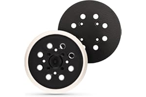 STEBRUAM 2Pcs 5 Inch 8 Hole Replacement Sander Backing Pad with Hook & Loop for Bosch Models PEX 300/400 AE Random Orbit Sander Sanding Pad