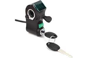 Keenso Motorcycle Handlebar Switch, Screen Thumb Lock and Cruising Electric Scooters Throttle Grip Accessories Blackthumb throttle
