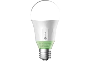 TP-LINK Kasa Smart Bulb, Wi-Fi Smart Switch, E27/B22, 10 W, Works with Amazon Alexa (Echo and Echo Dot) and Google Home, Dimmable Soft Warm White, No Hub Required (LB110), [Energy Class A+]