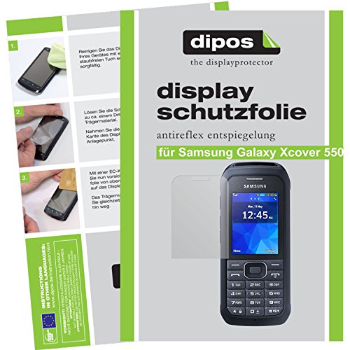 dipos Samsung Galaxy Xcover 550 Schutzfolie (6 Stück) - Antireflex Premium Folie matt