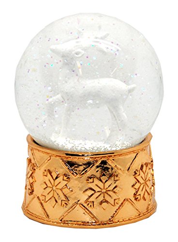 20051 Snow Globe Deer Christmas with Music Box 140mm height