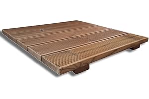 SUNWOOD Pedana doccia antiscivolo 60x50 cm in legno di pino THERMO-WOOD