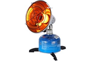 FISHLOR Réchauffeur de tente, mini-appareil de chauffage à gaz portable d'extérieur, couverture de camping, couverture chauffante, appareil de chauffage d'extérieur, appareil de chauffage portatif