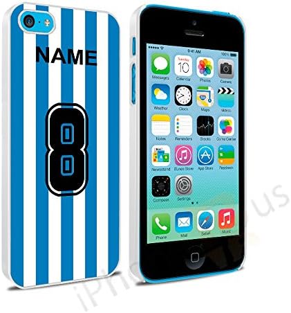 Sheffield Wednesday Colours Personalised Football Shirt, Any Name, Any Number Snap-on Hard Back Case Cover for Apple iPhone 5c By iPhone R Us®