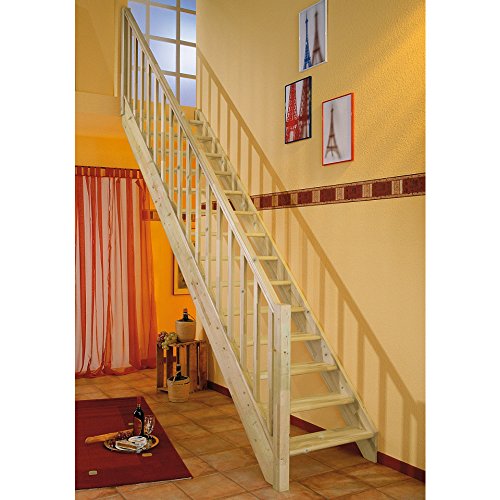 Preisvergleich Produktbild DOLLE Raumspartreppe Paris gerade, Fichtenholz