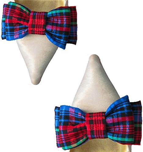 Tartan Bows Shoe Clips