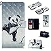Produktbild Nadoli Wallet Handyhülle für Galaxy S9 Plus,Kreative 3D Panda Muster Taljereep Ständer Flip Ledertasche Brieftasche Schutzhülle Etui für Samsung Galaxy S9 Plus