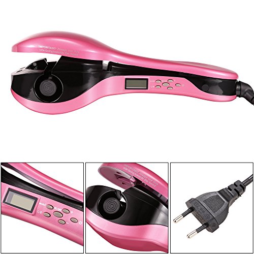 ACEVIVI Negative Ionen Anion Lockenstab Curler Lockendreher Curl mit EU Stecker LCD Pink,pro-A - 6
