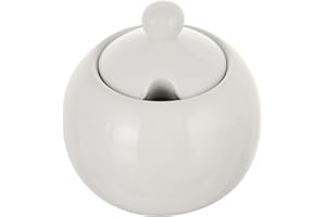 Excelsa Zuccheriera, Porcellana, Bianco, Diametro 9 cm Altezza 8,5 cm