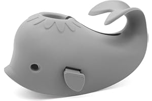 UMUACCAN Baby Bath Spout Cover Baby Bath Faucet Cover, Baby Faucet Cover Bathtub Baby, Universal Faucet Protective Cover, Baby Safety Protection Silicone Toys, Grey Whale