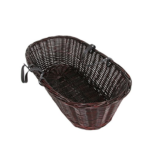 Isabella Alicia Undressed Elegant Royal Baby Bassinet Oak Wicker Basket Leather Handles