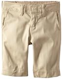 No exterior logo Dickies Little Girls\' Uniform Stretch Bermuda Short, Desert Sand, 6
