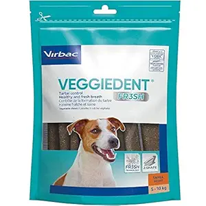 Heads Up For Tails Virbac Veggiedent Oral Hygiene Dog Chew - 224g - Small