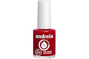Andreia Vernis Halal - Vernis à Ongles Végétalien Brillant, Perméable & Respirant Conforme aux Exigences Halal - Haute Qualité - Couleur B17 Rouge foncé - 10.5ml