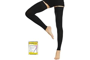 Beister Medical Footless Compression Stockings for Women & Men, Firm 20-30 mmhg Graduated Support Hosiery with Dot Silicone Band, Thigh High Compression Socks for Veins, Edema, DVT, Shin Splints
