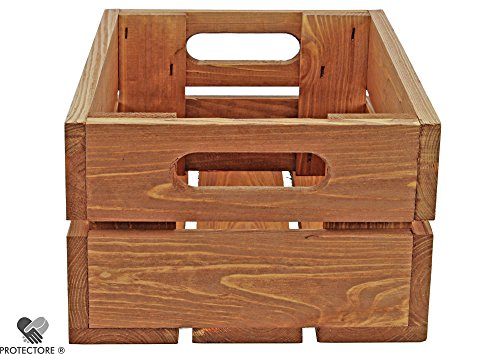 Kleine Holzkiste – Stiege – Steige – “ Mini “ – braun gebeizt – Geschenkverpackung – Geschenkidee – Präsentkorb – leer - 2