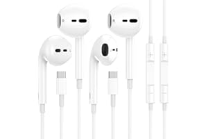 THECOOPIDEA Écouteurs USB C, 2Pack- Intra Auriculaires avec Micro et contrôle du Volume Écouteurs USB Type C Filaire Casque pour iPhone 15/15 Pro, Samsung S24/S23/S22/S21, Huawei P40/P30,Mi 10, Google Pixel