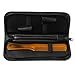 KING DO WAY Leather Barber Shears Hairdressing Haircut Scissors Organizer Zipper Pouch Bag Black