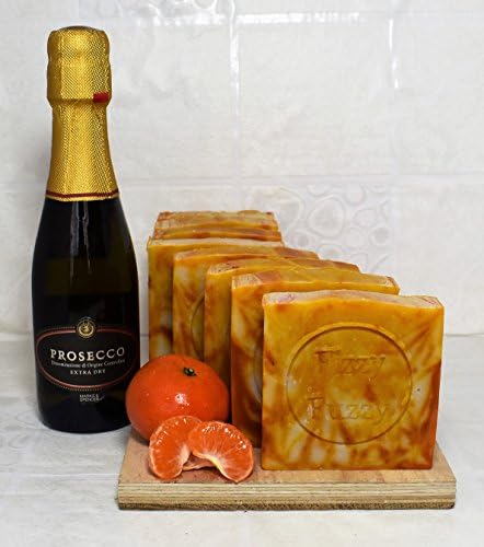 Sparkling Fizz & Clementine Handmade Soap with Shea Butter. By Fizzy Fuzzy.