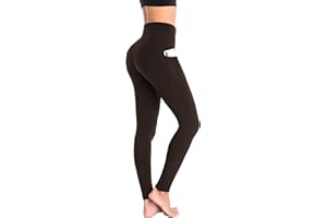 Ollrynns Leggings for Women UK Gym Leggings with Pockets High Waist Yoga Pants Tummy Control Sports Workout Trousers CA166