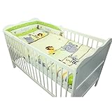 3-tlg. Bettset Baby Bettwäsche mit Nestchen Komplettset Eulen- und Tiermotive Bettausstattung / Made in EU