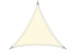 Purovi Vela Parasole Triangolare da Esterni | Varie Dimensioni | Schermo UV | in PES Impermeabile | 4m x 4m x 4m