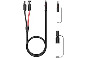 SolarEnz Solar Connector to DC8mm Adapter Cable Perfectly Solar Connector Solar Generator Portable Power Station and Solar Panel 12AWG Heavy Duty Wire