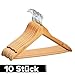 Produktbild DXP 10 Stück Holz Kleiderbügel Holzbügel Formbügel mit Hosensteg Breite Schulterauflage