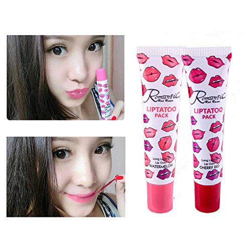 Peel off Lipgloss 6 Farben Tätowierung Magisch Farbe Lippenstift Lip Gloss Langanhaltendes und wasserfestes Lippentattoo Glial Lipstick Beauty Lip Gloss 6 Farben/set &1PCS Lip Brush - 5