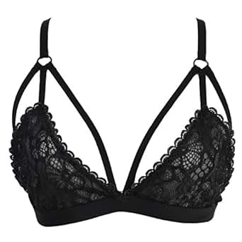 Women's Unpadded Lace Floral Bralette Bralet Bra Bustier