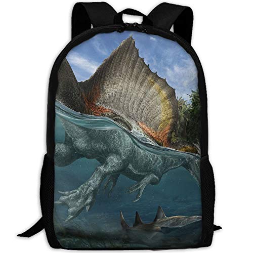 Preisvergleich Produktbild Spinosaurus Dinosaurier Schwimmen Erwachsener Reiserucksack Schule Casual Daypack Oxford Outdoor Laptop Tasche College Computer Umhängetaschen