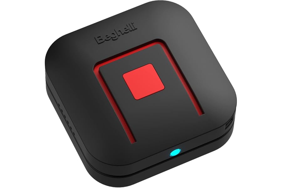 Beghelli - Portable GSM Pocket Rescue Device for Quick Calls, Elderly, Nano SIM Card, GPS, Handsfree, Drop Sensor, Safety Sports and Daily Life, Black