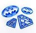 Produktbild ilauke 4tlg. Keks Fondant Ausstecher Batman Super Hero Ausstechformen Superman Sugarcraft Cake Cookies Toast Cutter Dekoration Modellierwerkzeug Deko Stempel Set