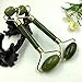 Produktbild eegwbang Jade Roller Massager Natural Serpentine Jade Massagestab Gesichtsmassageroller Gold