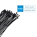 Produktbild Pravette Kabelbinder – 300 mm x 4,8 mm – hohe Qualität - Starkes Nylon Kabelbinder Wiederlösbar Wiederverwendbar, 100 Stück (Schwarz)