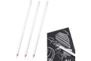 HABNI 3 Piezas Lápices de Dibujo, Lápices de Carboncillo Blanco para Detallar y Aclarar en Dibujo
