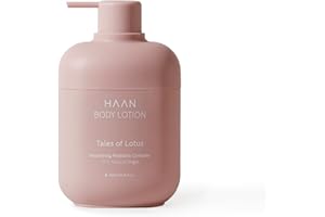 HAAN - Lozione per il corpo idratante e nutriente, con il 97% di ingredienti naturali e prebiotici. Ricaricabile con fraganza Tales of Lotus