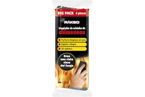 RAKSO Limpiador para cristales de chimenea, unidades (4 unidad (Paquete de 1))