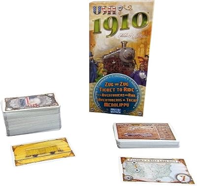 Asmodee - AVE11 - Jeu de Stratégie - Les Aventuriers du Rail USA - Extension 1910