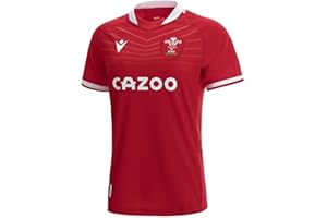 Macron Kids Wales Home Rugby Shirt 2021 2022 Junior